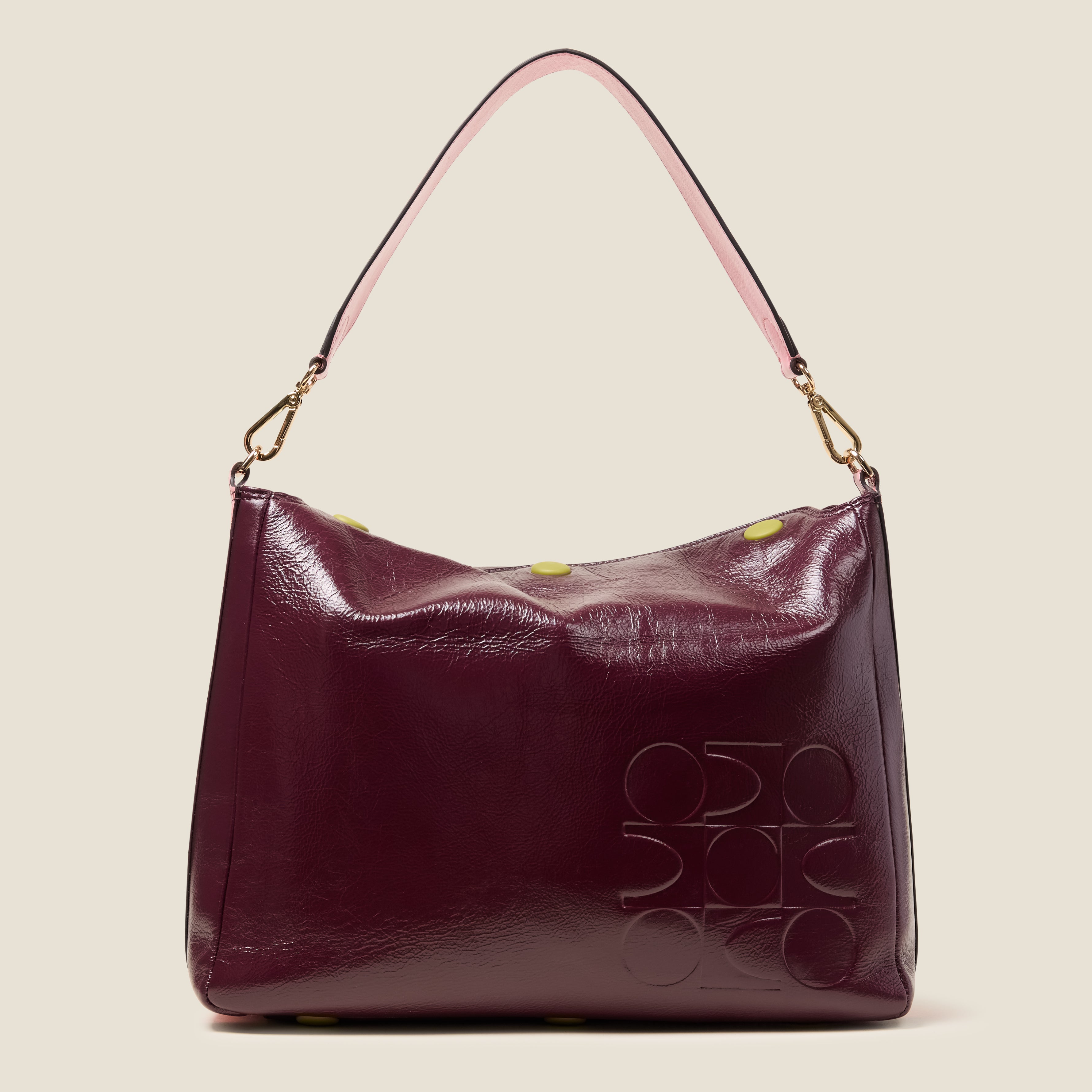 25AECLB978-6090_LargeSoftieLeatherShoulderBag-OKColourblockBurgundy1