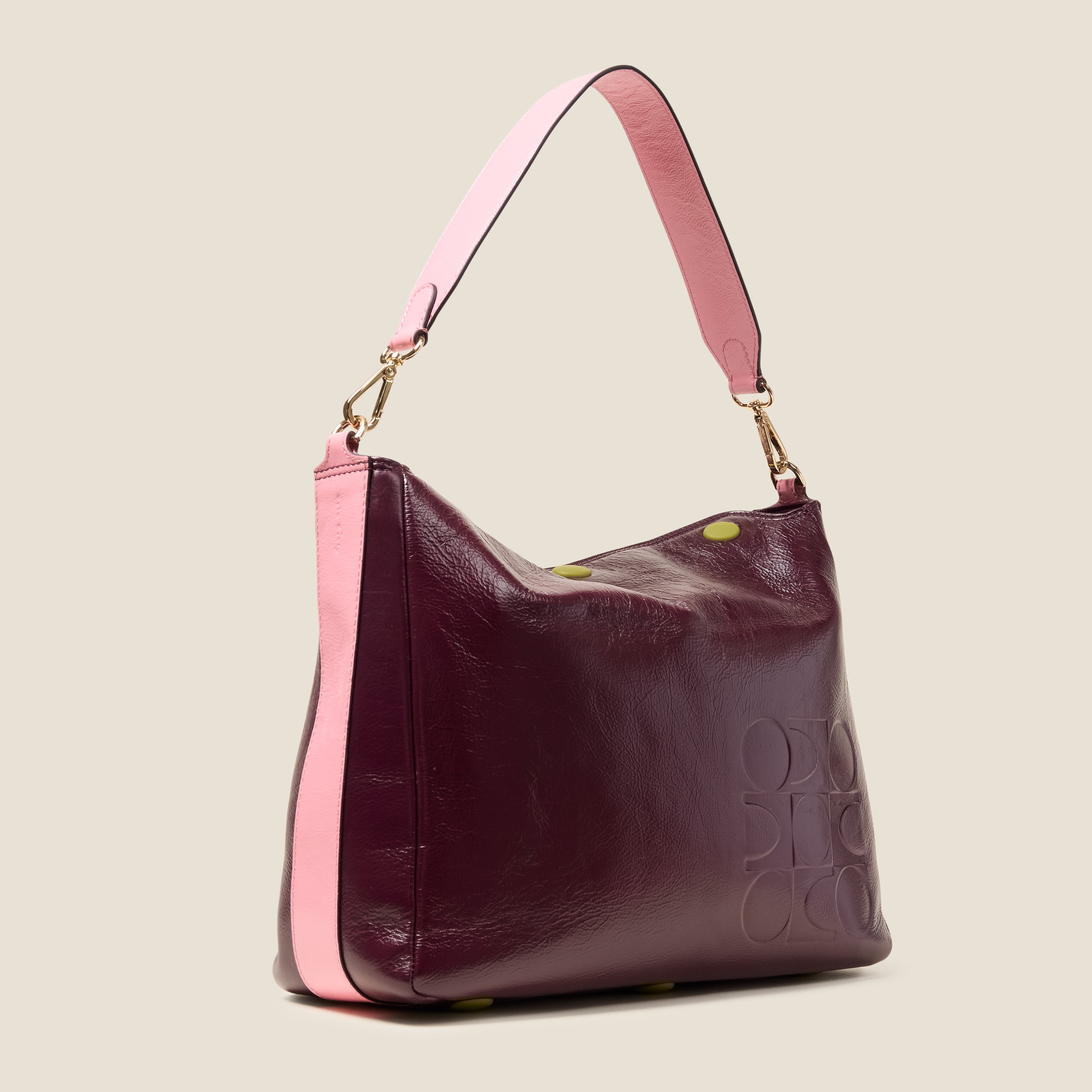 25AECLB978-6090_LargeSoftieLeatherShoulderBag-OKColourblockBurgundy2